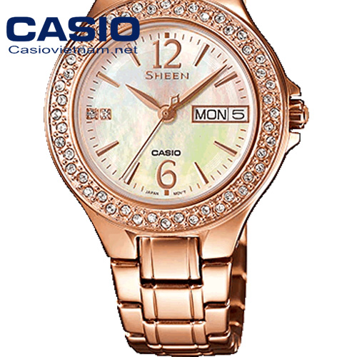 Chi tiết dây đeo đồng hồ nữ Casio SHE-4800SG-9AUDR