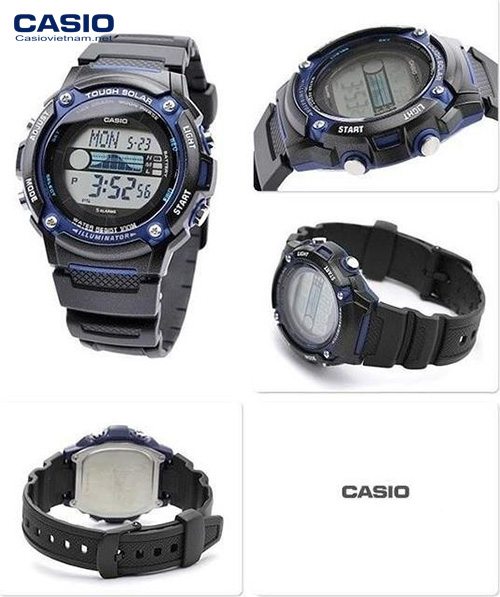 chi tiết đồng hồ Casio W-S210H-1AV