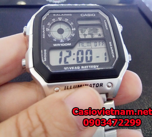 đồng hồ casio ae-1200whd-1a có chế độ báo thức